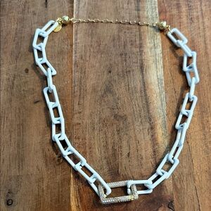 White and Gold Chain Necklace
